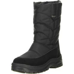Damen Snowboots Winterstiefel EISKRALLEN Schwarz - Schwarz