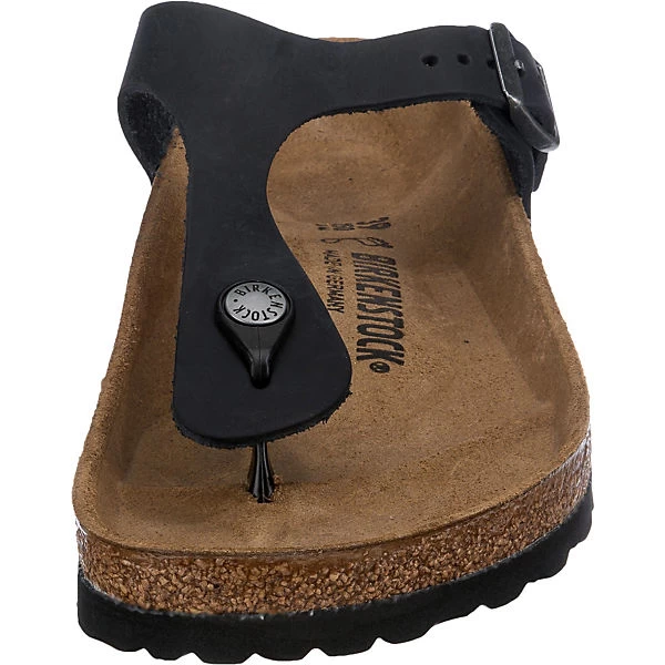 Birkenstock Gizeh Nubukleder Geölt Zehentrenner Normal - Schwarz Modell 1 4 Birkenstock Gizeh Nubukleder Geölt Zehentrenner Normal - Schwarz Modell 1 - Image 4