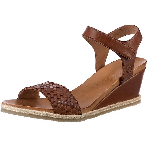 Leder Keilsandaletten - Braun 1 Leder Keilsandaletten - Braun