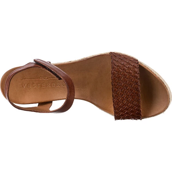 Leder Keilsandaletten - Braun 6 Leder Keilsandaletten - Braun – Bild 6