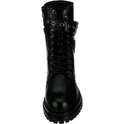 J&F Buckle Lace-Up Boots Mit Kettendetail - Schwarz -Schuhgeschäft 19909106 04