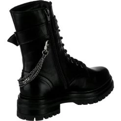 J&F Buckle Lace-Up Boots Mit Kettendetail - Schwarz -Schuhgeschäft 19909106 05