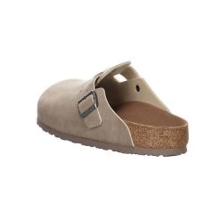 Birkenstock Boston Veloursleder Vegan Pantoletten Normal - Taupe -Schuhgeschäft 21638651 05