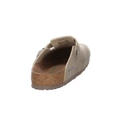 Birkenstock Boston Veloursleder Vegan Pantoletten Normal - Taupe -Schuhgeschäft 21638651 09