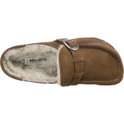 Birkenstock Buckley Veloursleder Lammfell Clogs Normal - Braun -Schuhgeschäft 24681434 06