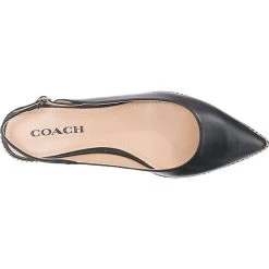 Coach Vae Leather Skimmer Sling-Ballerinas - Schwarz -Schuhgeschäft 25835789 06
