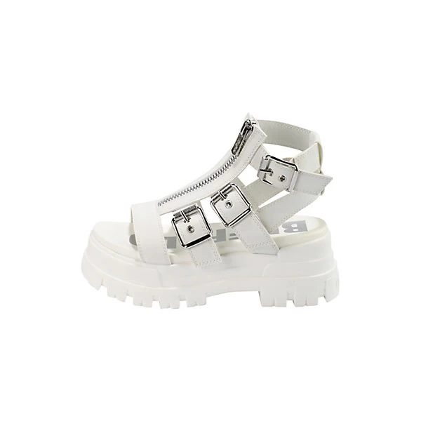 Buffalo Plateausandale GLD ZIP Plateau-Sandaletten - Weiß 1 Buffalo Plateausandale GLD ZIP Plateau-Sandaletten - Weiß