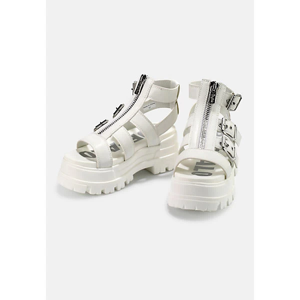 Buffalo Plateausandale GLD ZIP Plateau-Sandaletten - Weiß 3 Buffalo Plateausandale GLD ZIP Plateau-Sandaletten - Weiß - Image 3
